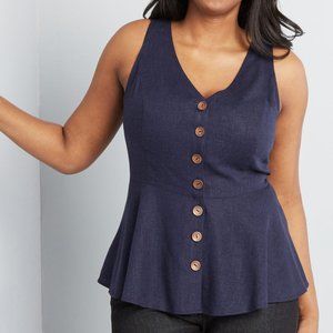 Light and Lovely Buttoned Tank Top